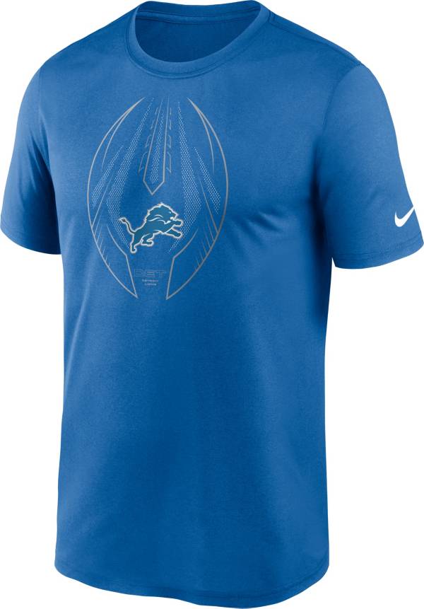 Nike Men's Detroit Lions Legend Icon Blue Performance T-Shirt