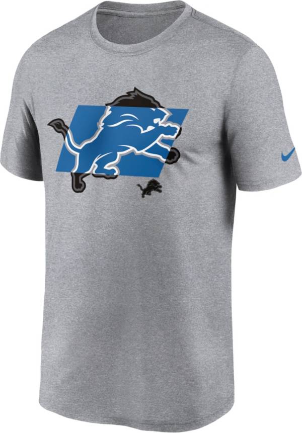 Nike Men's Detroit Lions Tonal Logo Legend Grey T-Shirt