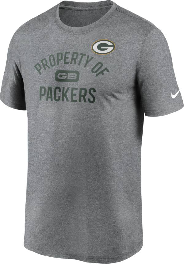 Nike Men's Green Bay Packers Legend 'Property Of' Grey T-Shirt