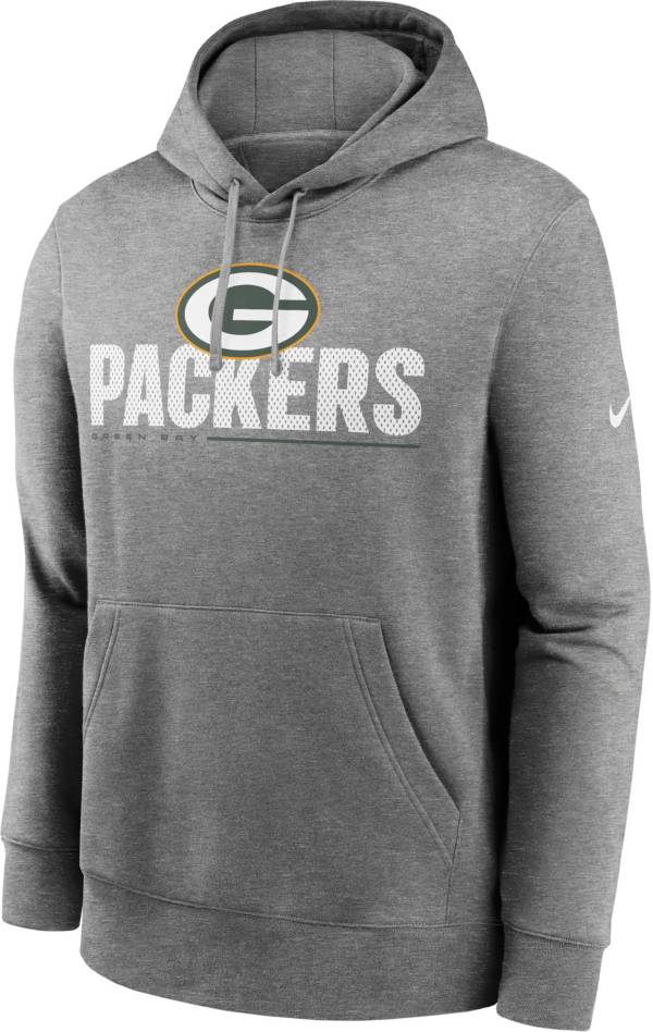 Nike Men's Green Bay Packers Impact Club Grey Hoodie