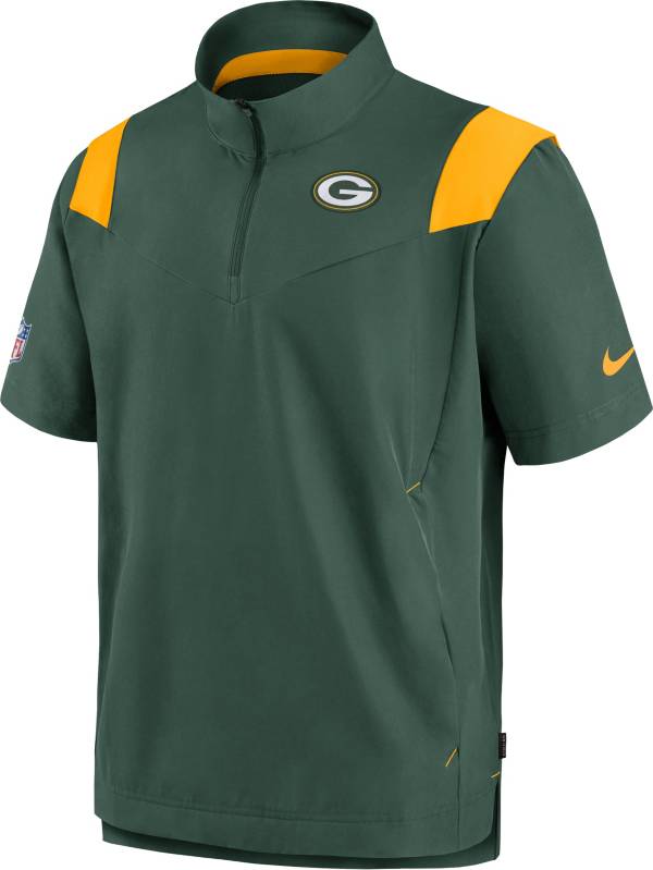 Nike Men's Green Bay Packers Coaches Sideline Short Sleeve Green Jacket