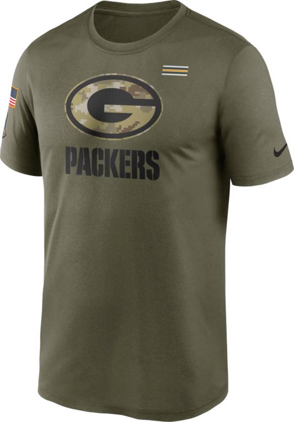 Nike Men's Green Bay Packers Salute to Service Olive Legend T-Shirt