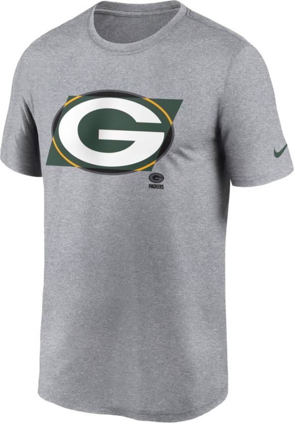 Nike Men's Green Bay Packers Tonal Logo Legend Grey T-Shirt