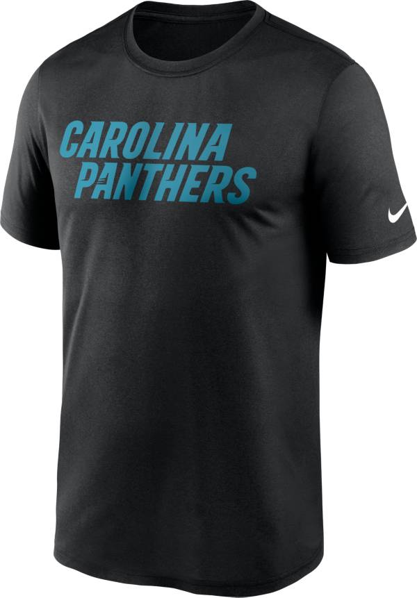Nike Men's Carolina Panthers Legend Wordmark Black Performance T-Shirt