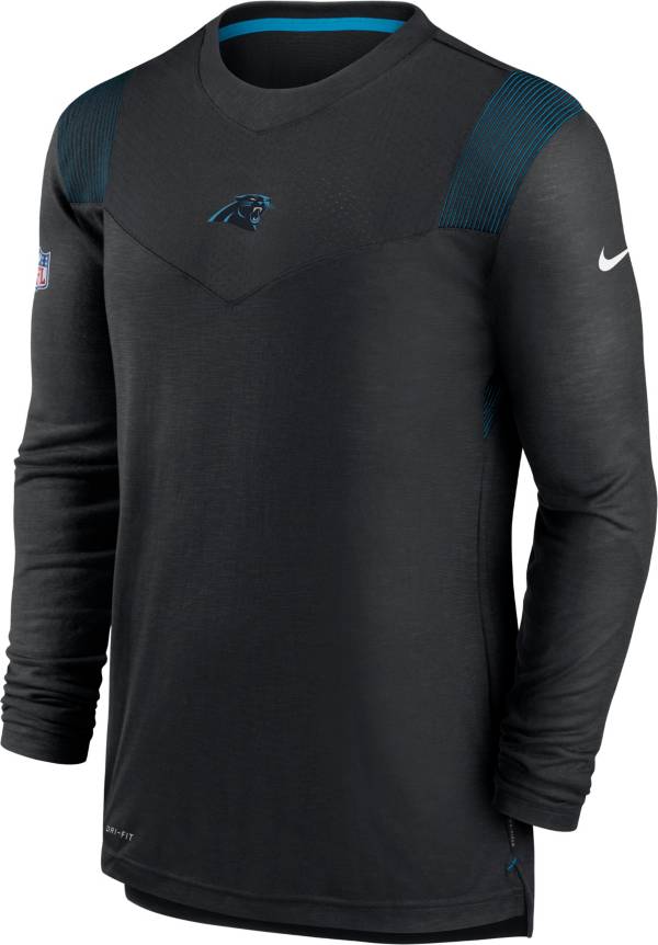 Nike Men's Carolina Panthers Sideline Player Dri-FIT Long Sleeve Black T-Shirt