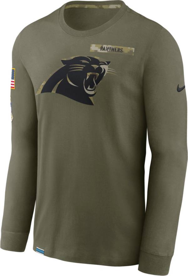 Nike Men's Carolina Panthers Salute to Service Olive Long Sleeve T-Shirt