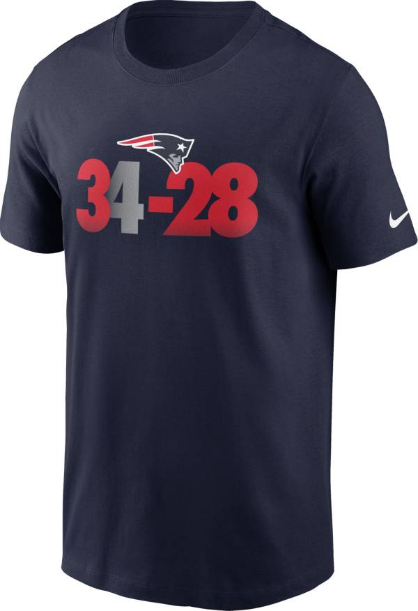 Nike Men's New England Patriots 34-28 Navy T-Shirt