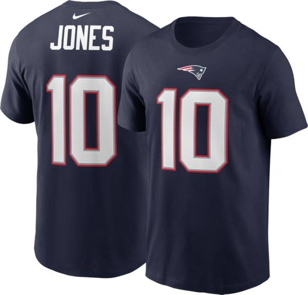 Nike Men's New England Patriots Mac Jones #10 Navy T-Shirt