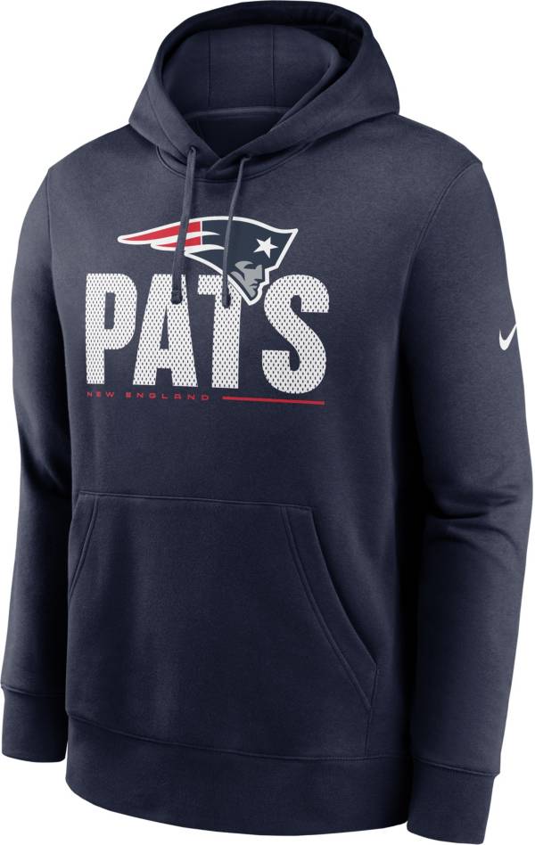 Nike Men's New England Patriots Impact Club Navy Hoodie