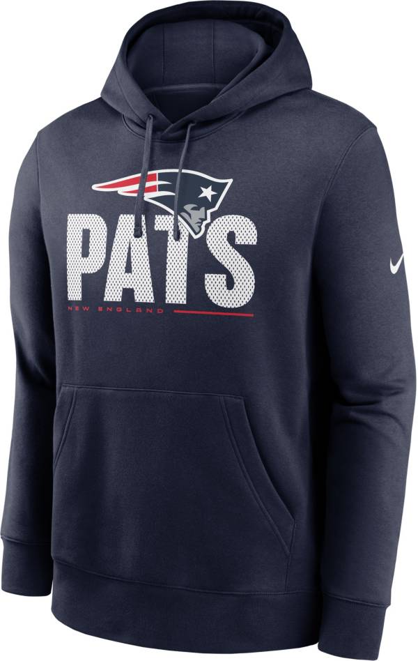 Nike Men's New England Patriots Impact Club Navy Hoodie product image