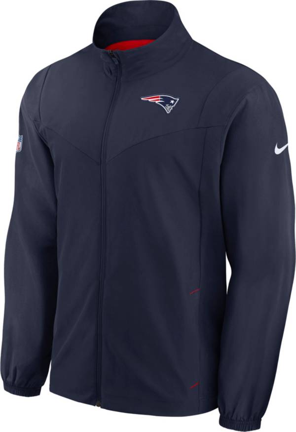 Nike Men's New England Patriots Sideline Woven Full-Zip Navy Jacket