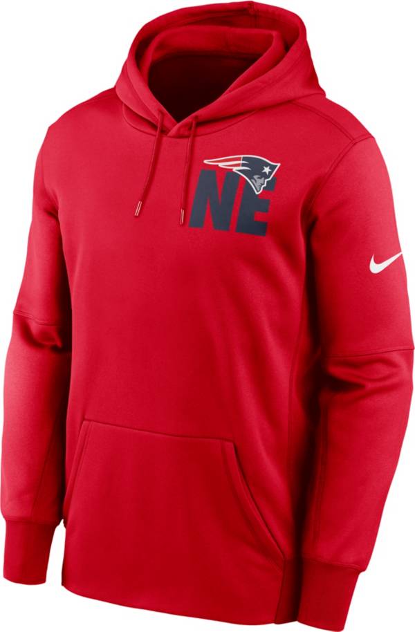Nike Men's New England Patriots Logo Red Therma-FIT Hoodie product image