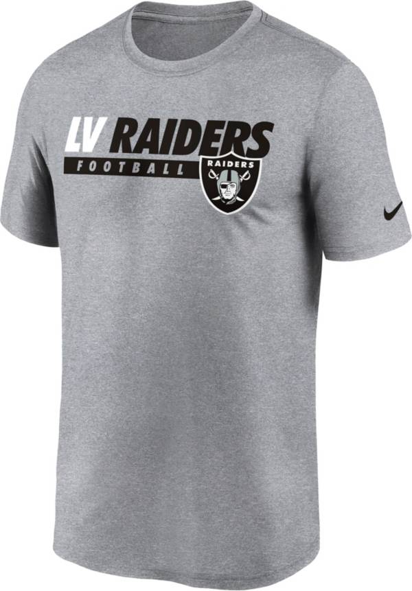 Nike Men's Las Vegas Raiders Club Wordmark Legend Grey T-Shirt