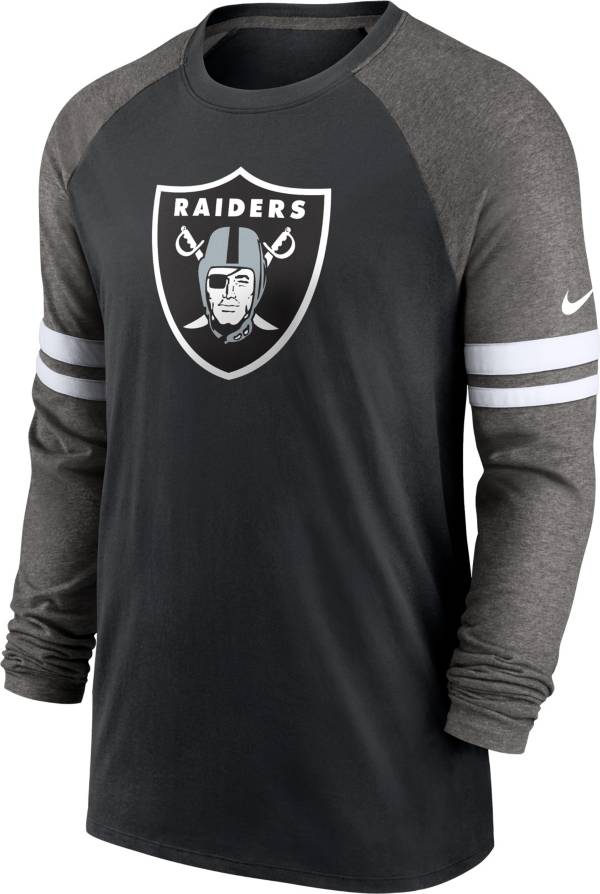 Nike Men's Las Vegas Raiders Dri-FIT Black Long Sleeve Raglan T-Shirt