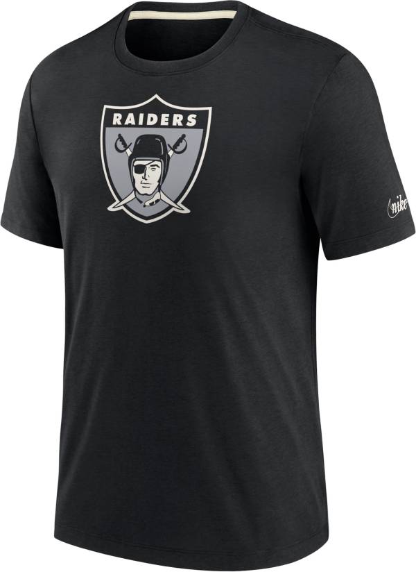 Nike Men's Las Vegas Raiders Historic Tri-Blend Black T-Shirt