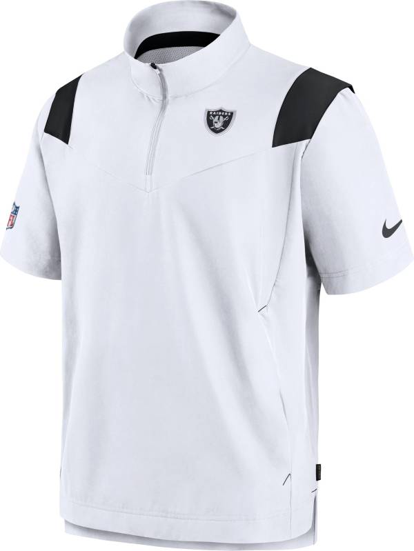 Nike Men's Las Vegas Raiders Coaches Sideline Short Sleeve White Jacket