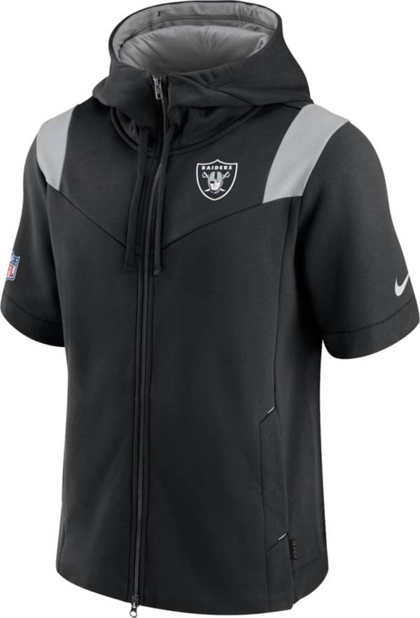 Nike Men's Las Vegas Raiders Sideline Showout Full-Zip Short-Sleeve Hoodie