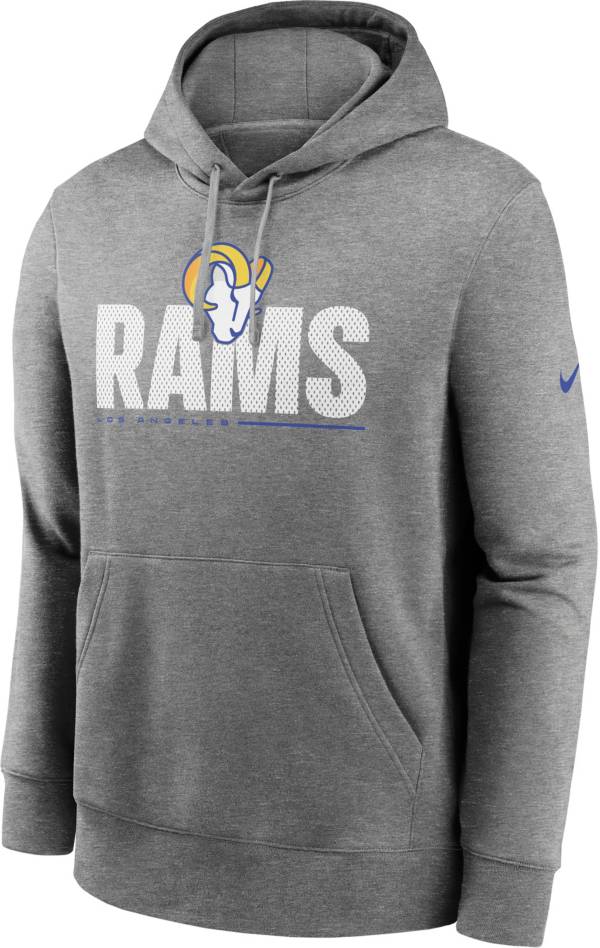 Nike Men's Los Angeles Rams Impact Club Grey Hoodie