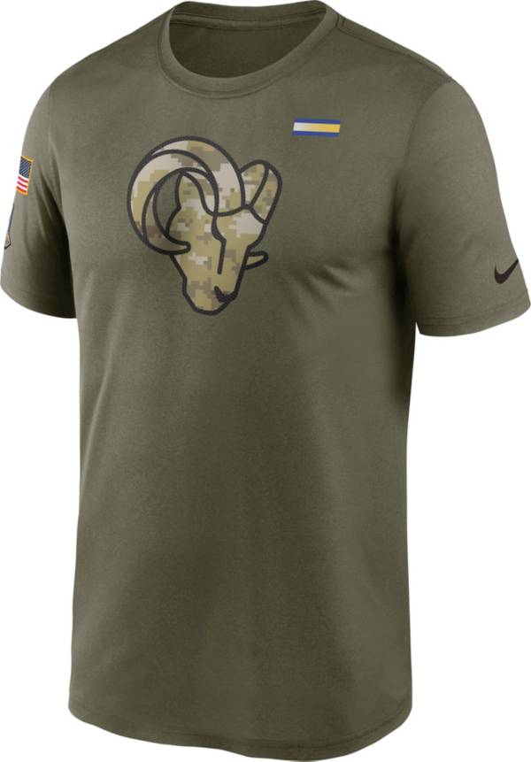 Nike Men's Los Angeles Rams Salute to Service Olive Legend T-Shirt