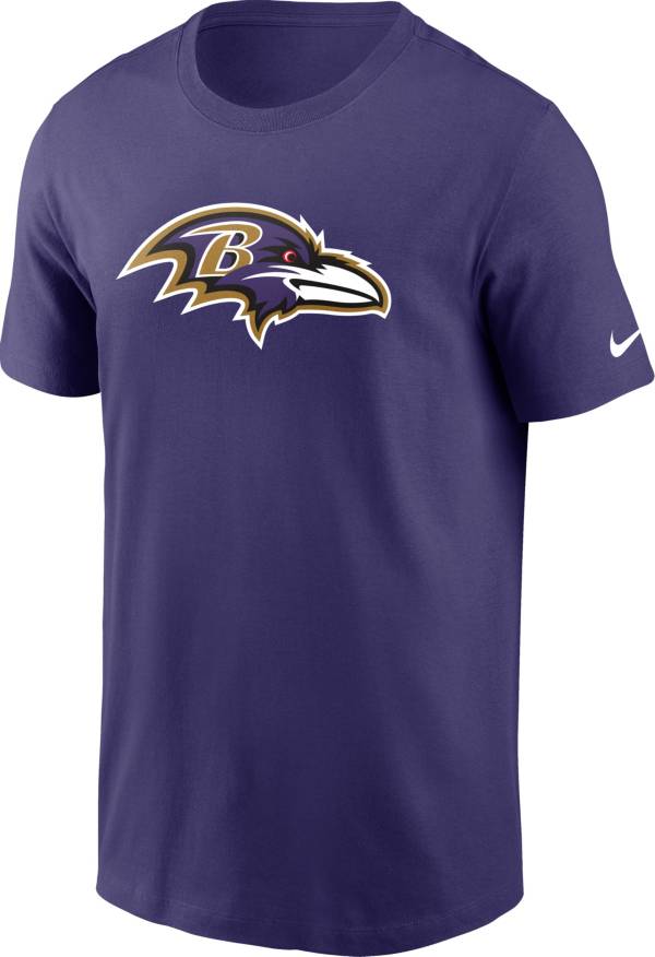 Nike Men's Baltimore Ravens Logo Purple Cotton T-Shirt