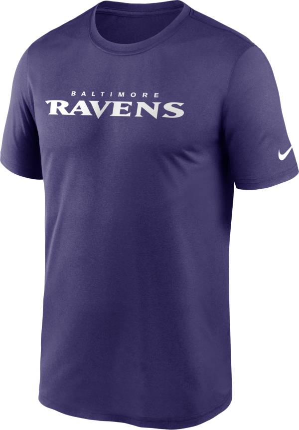 Nike Men's Baltimore Ravens Legend Wordmark Purple Performance T-Shirt