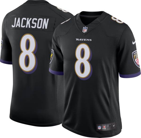 Nike Men's Baltimore Ravens Lamar Jackson #8 Black Alternate Limited Jersey