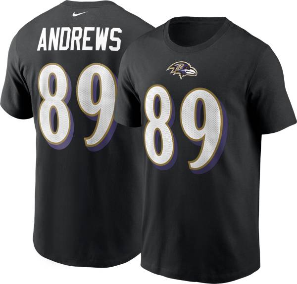 Nike Men's Baltimore Ravens Mark Andrews #89 Black T-Shirt