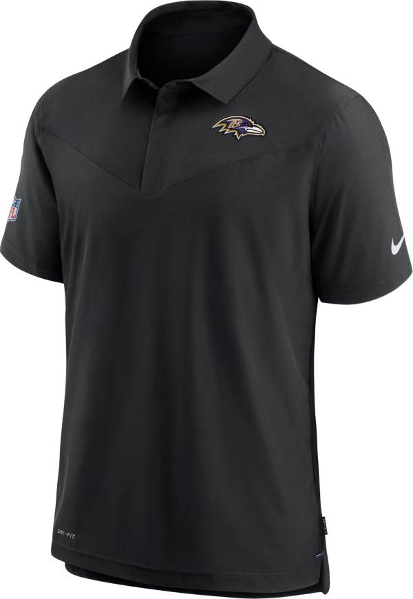 Nike Men's Baltimore Ravens Sideline Coaches Black Polo