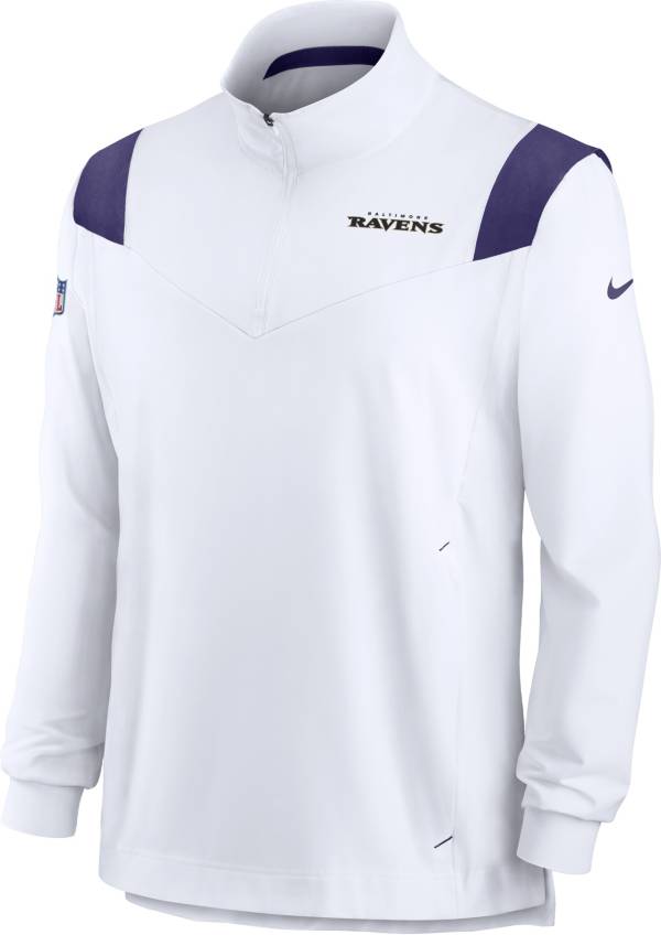 Nike Men's Baltimore Ravens Coaches Sideline Long Sleeve White Jacket