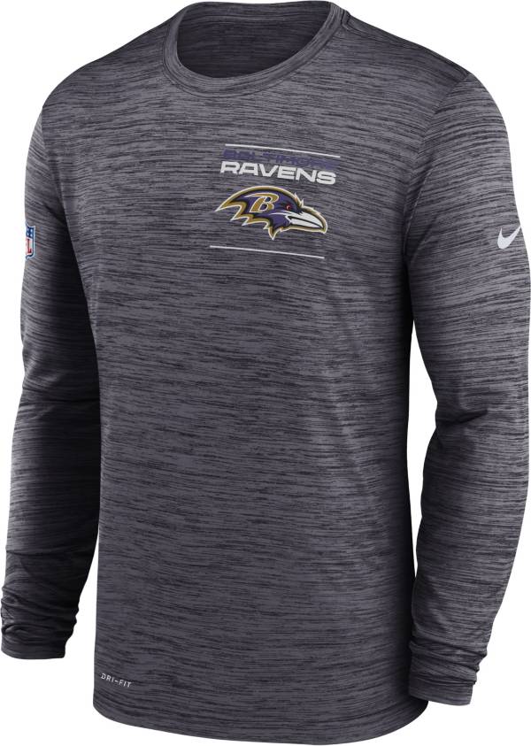 Nike Men's Baltimore Ravens Sideline Legend Velocity Black Long Sleeve T-Shirt