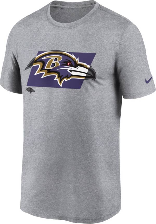 Nike Men's Baltimore Ravens Tonal Logo Legend Grey T-Shirt