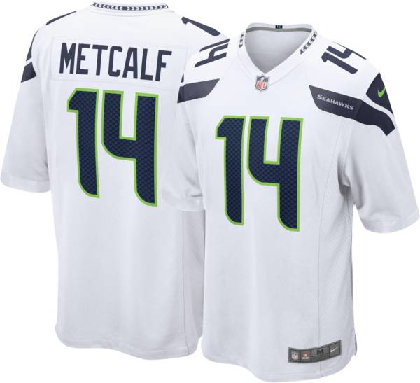 Nike Men's Seattle Seahawks DK Metcalf #14 White Game Jersey