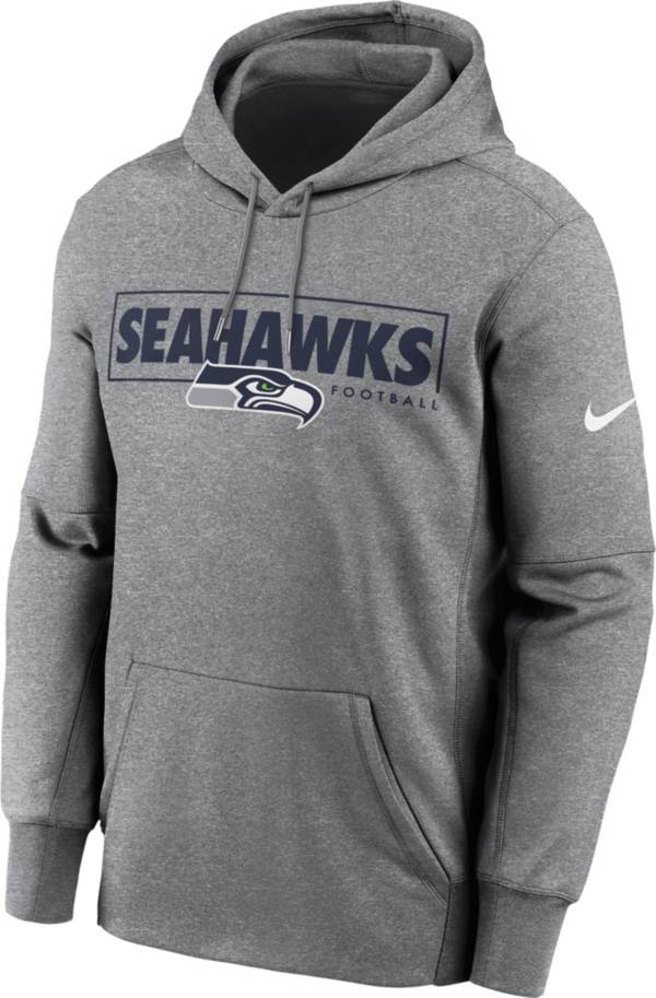 Nike Men's Seattle Seahawks Left Chest Therma-FIT Grey Hoodie product image