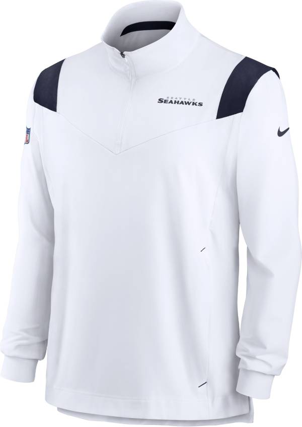 Nike Men's Seattle Seahawks Coaches Sideline Long Sleeve White Jacket