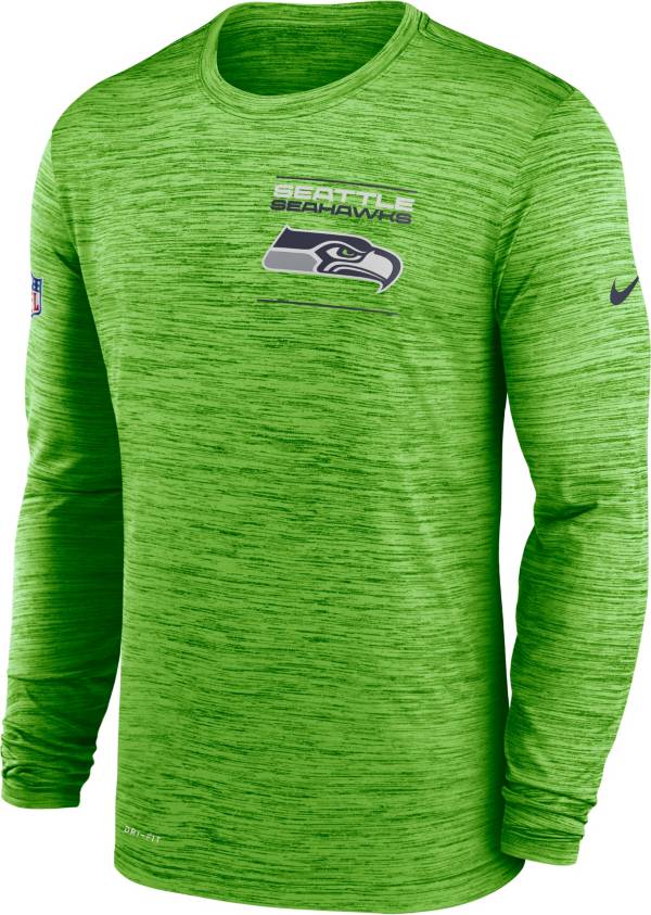 Nike Men's Seattle Seahawks Sideline Legend Velocity Green Long Sleeve T-Shirt