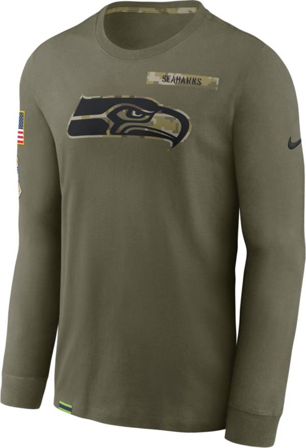 Nike Men's Seattle Seahawks Salute to Service Olive Long Sleeve T-Shirt