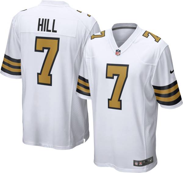 Nike Men's New Orleans Saints Taysom Hill #7 White Game Jersey