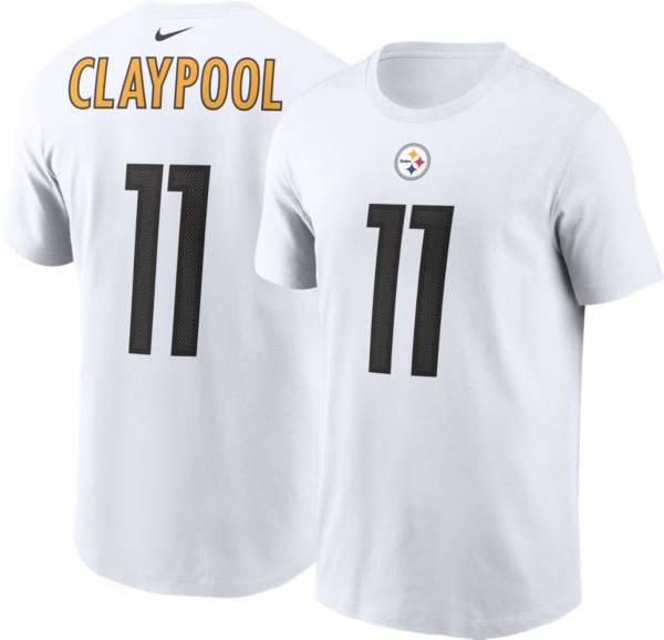 Nike Men's Pittsburgh Steelers Chase Claypool #11 White T-Shirt