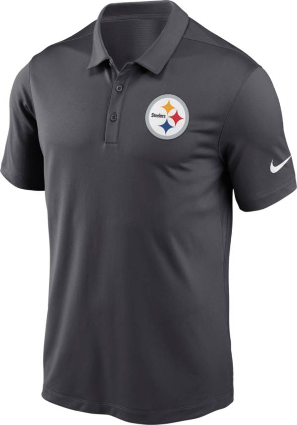 Nike Men's Pittsburgh Steelers Franchise Anthracite Polo