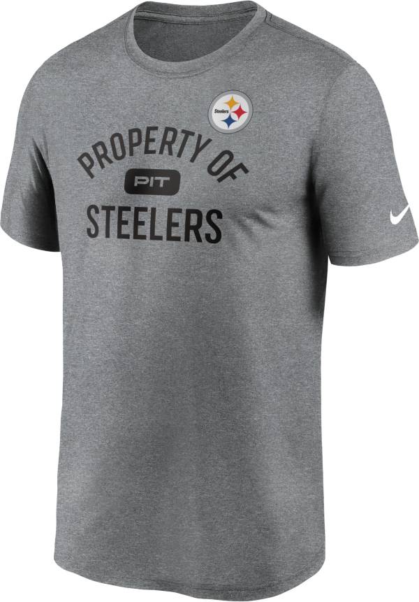 Nike Men's Pittsburgh Steelers Legend 'Property Of' Grey T-Shirt