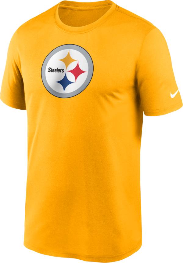 Nike Men's Pittsburgh Steelers Legend Logo Gold T-Shirt