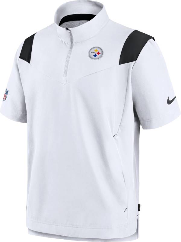 Nike Men's Pittsburgh Steelers Coaches Sideline Short Sleeve White Jacket