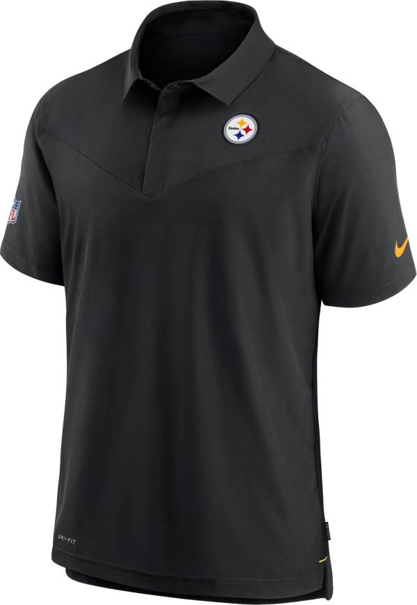 Nike Men's Pittsburgh Steelers Sideline Coaches Black Polo