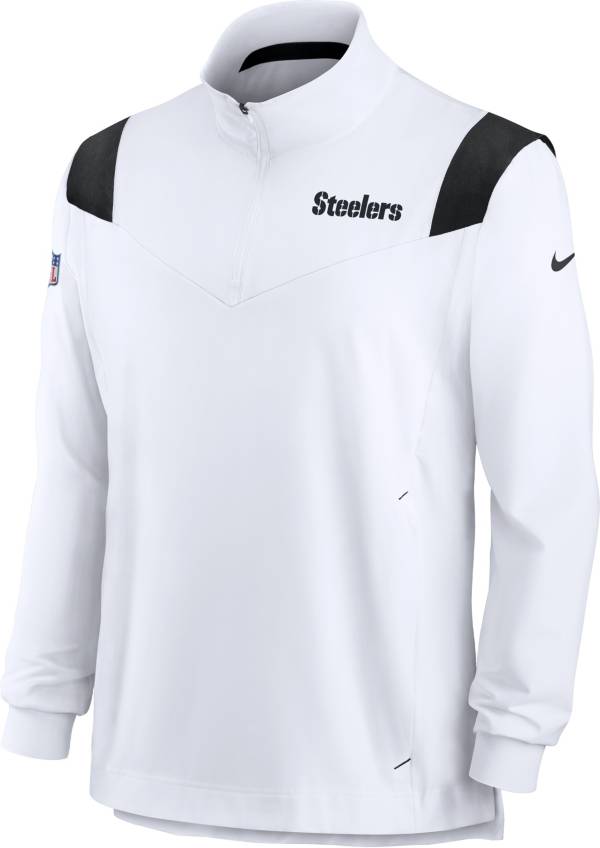 Nike Men's Pittsburgh Steelers Coaches Sideline Long Sleeve White Jacket