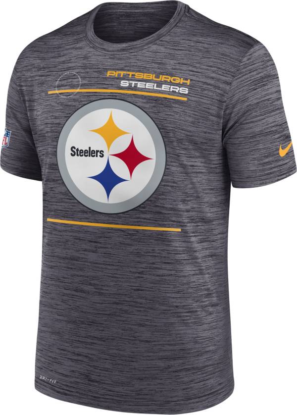 Nike Men's Pittsburgh Steelers Sideline Legend Velocity Black Performance T-Shirt