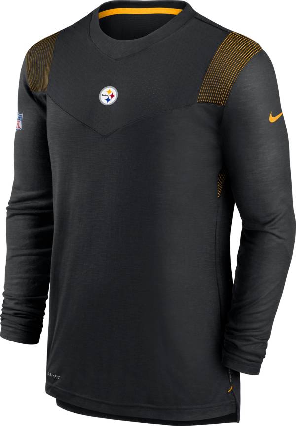 Nike Men's Pittsburgh Steelers Sideline Player Dri-FIT Long Sleeve Black T-Shirt