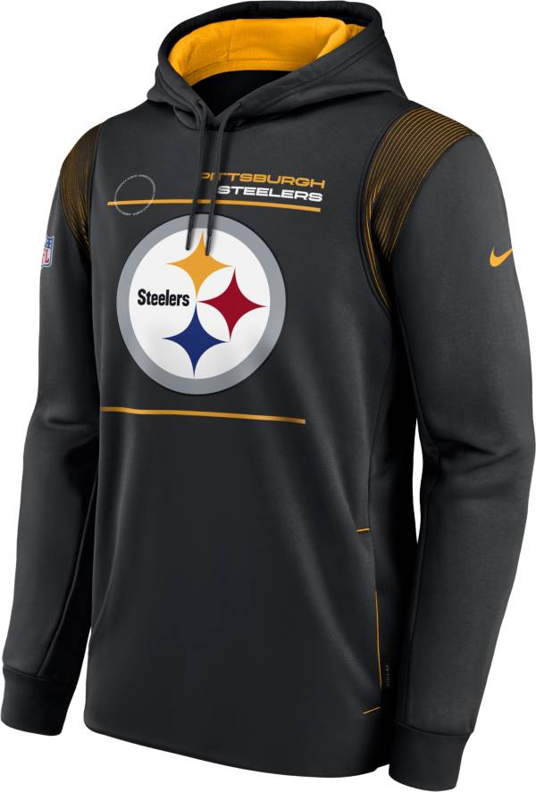 Nike Men's Pittsburgh Steelers Sideline Therma-FIT Black Pullover Hoodie
