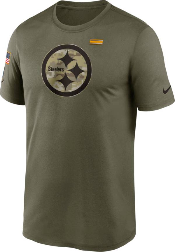 Nike Men's Pittsburgh Steelers Salute to Service Olive Legend T-Shirt