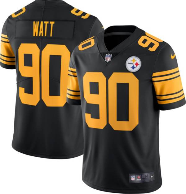 Nike Men's Pittsburgh Steelers T.J. Watt #90 Black Limited Jersey