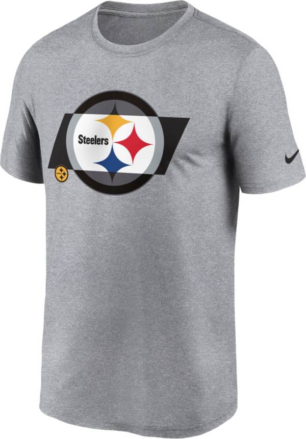 Nike Men's Pittsburgh Steelers Tonal Logo Legend Grey T-Shirt